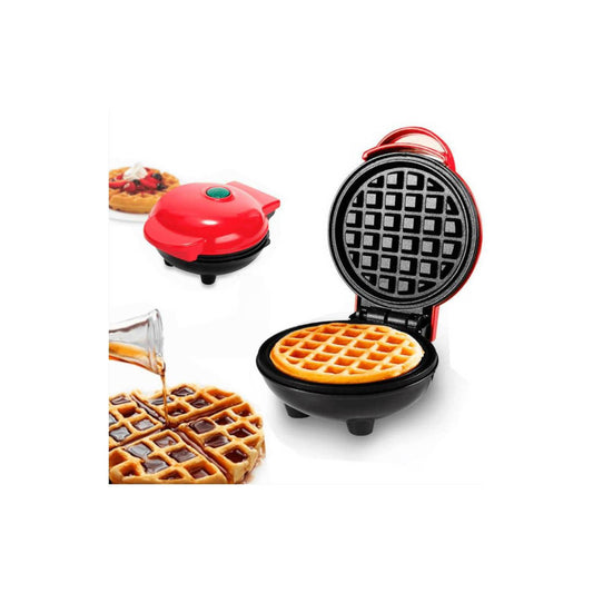 Mini wafflera antiadherente roja eléctri